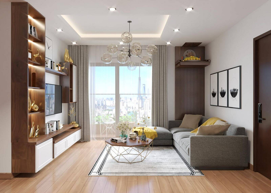 nội thất chung cư 70m2 bố trí khoa học