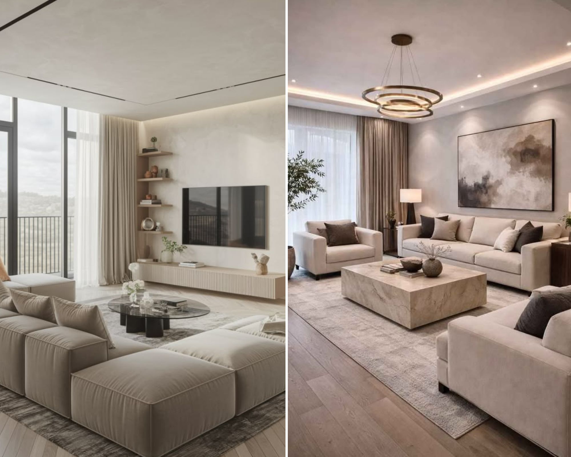 phòng khách liền bếp 30m2