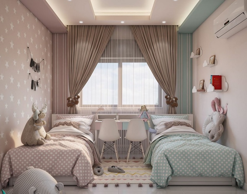 thiết kế phòng ngủ đẹp cho bé gái 15 tuổi