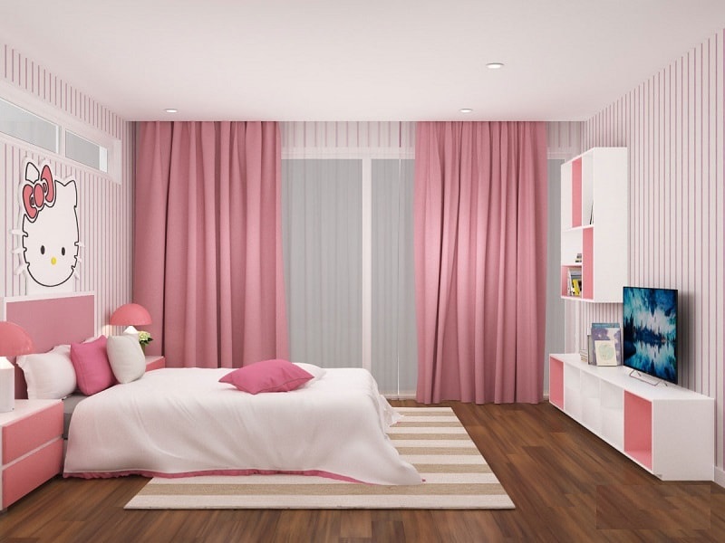 ý tưởng phòng ngủ màu hồng