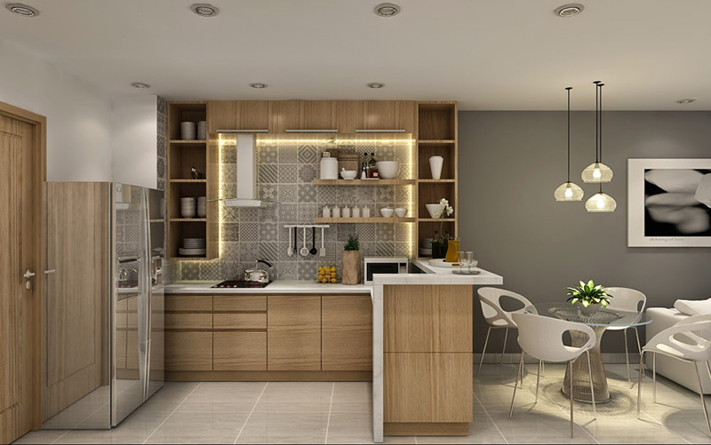 thiết kế căn hộ chung cư 50m2 hiện đại
