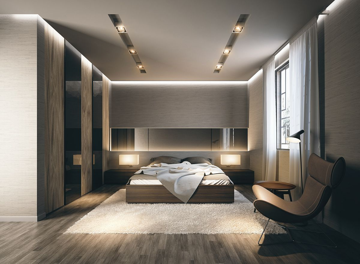 thiết kế nội thất phòng ngủ master hiện đại
