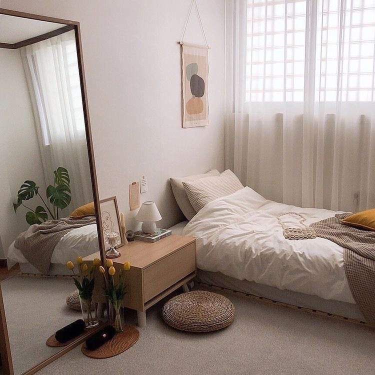 trang trí phòng ngủ không giường đẹp
