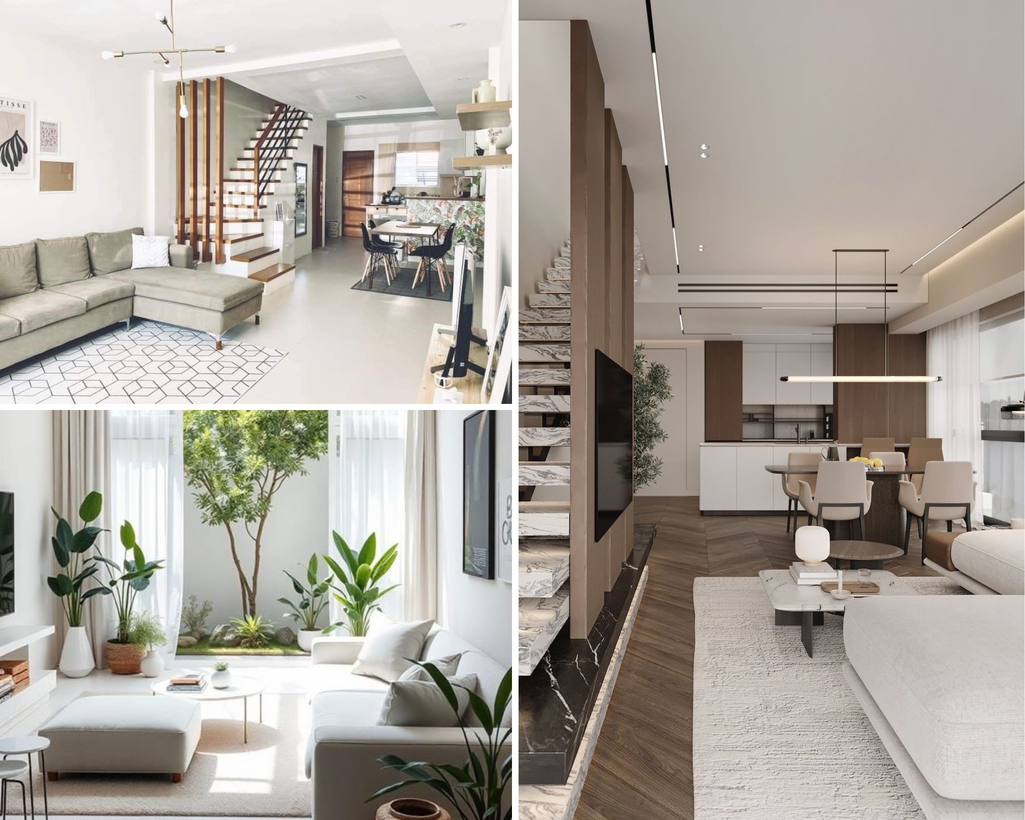 phòng khách nhà ống đẹp 4m