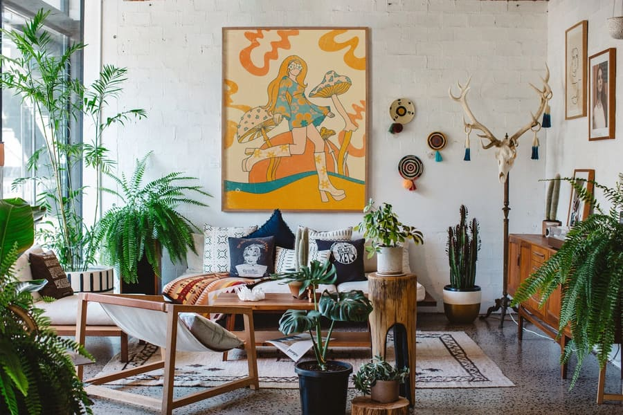 phong cách nội thất bohemian đẹp