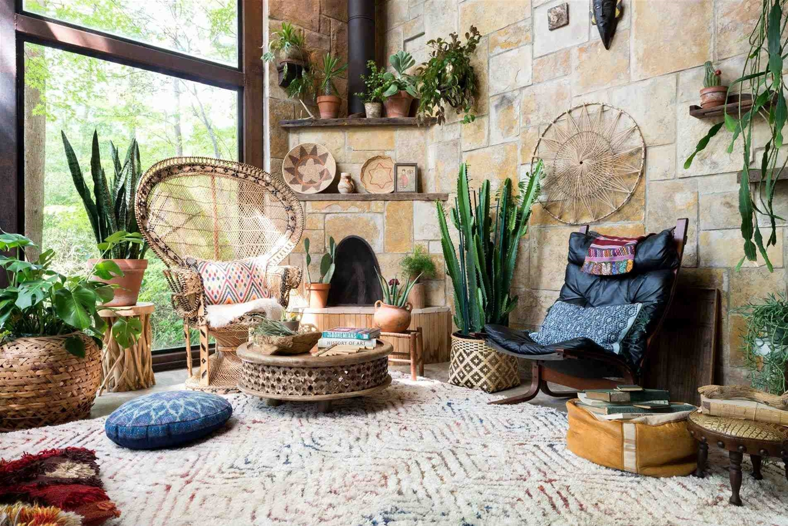 mẫu nhà phong cách nội thất bohemian