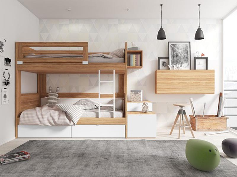 thiết kế giường tầng cho phòng ngủ nhỏ đẹp