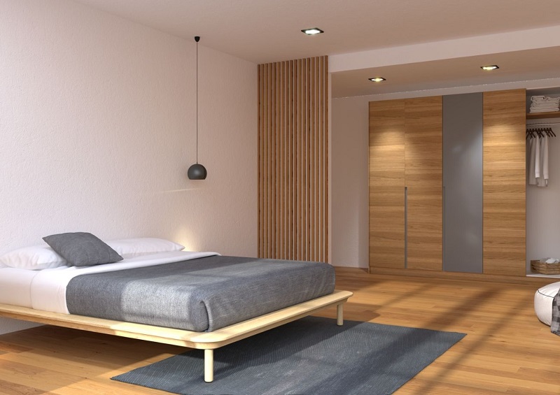 thiết kế phòng ngủ 9m2 tối giản