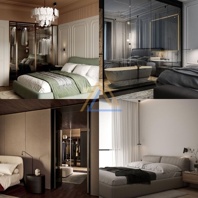 thiết kế nhà ống 1 tầng 2 phòng ngủ