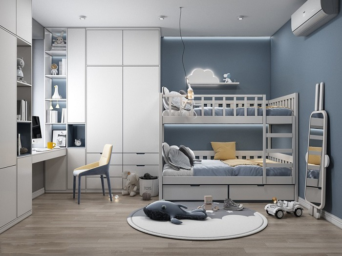 thiết kế giường tầng cho phòng nhỏ