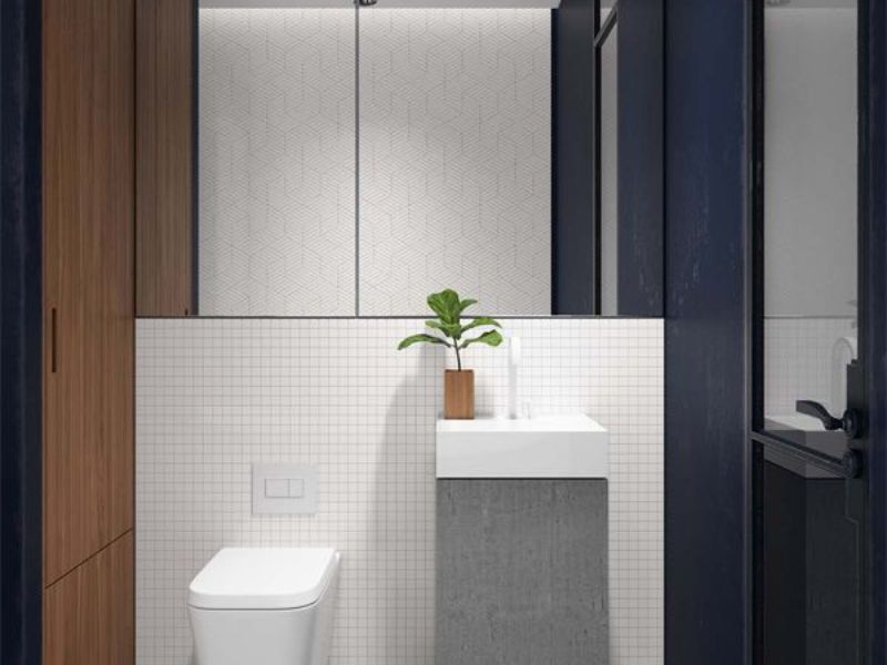 thiết kế toilet 4m2