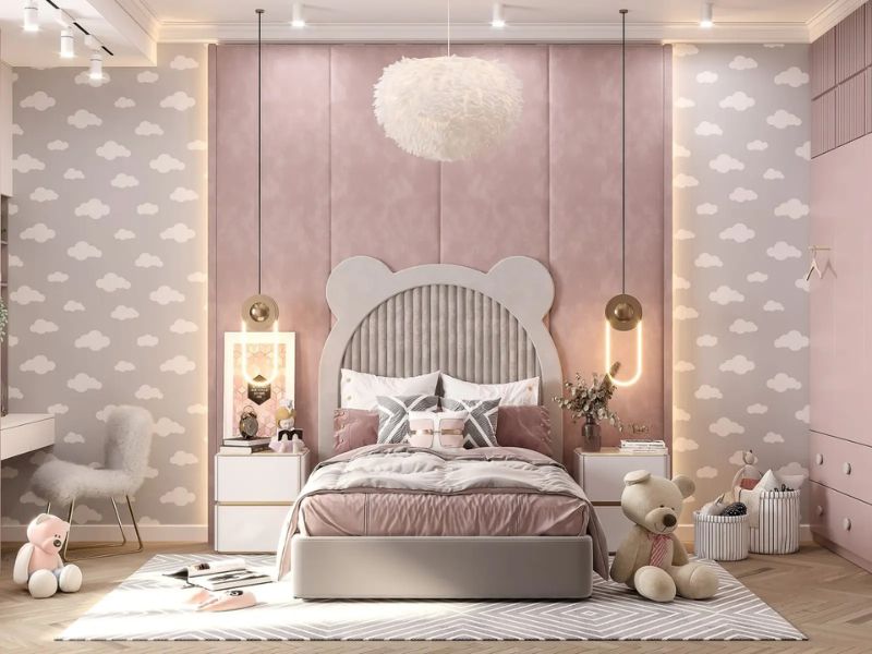thiết kế phòng ngủ cho bé gái