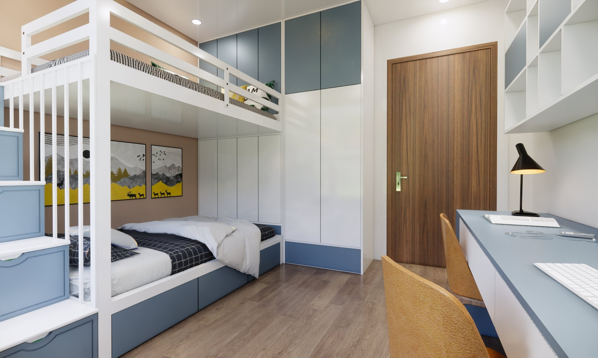 giường ngủ 2 tầng cho bé gái