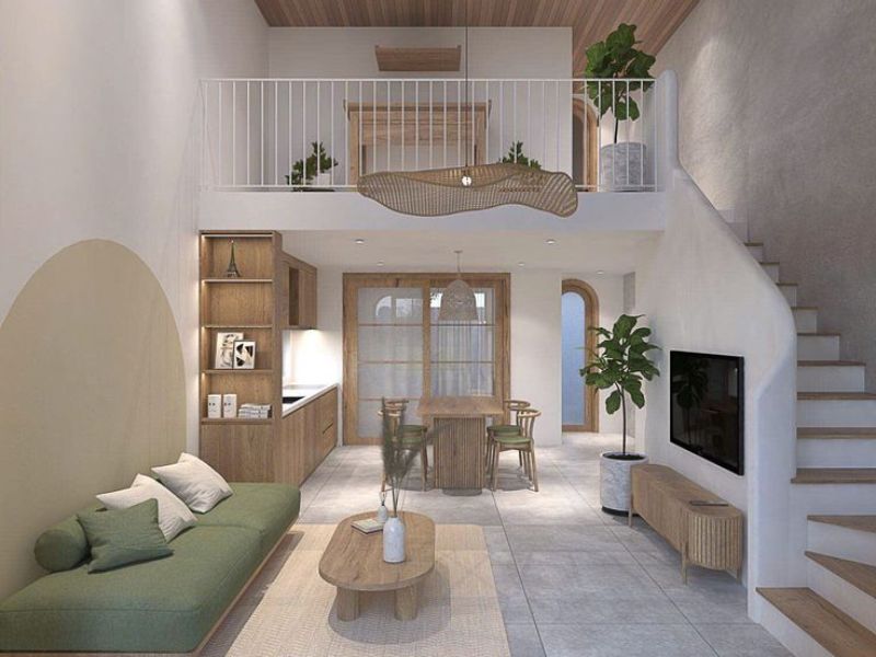 thiết kế nhà 30m2 có gác lửng