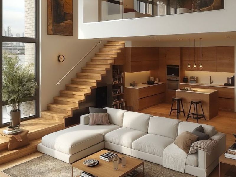 thiết kế nhà 30m2 có gác lửng