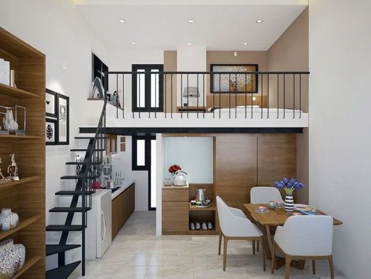 thiết kế nhà 30m2 có gác lửng