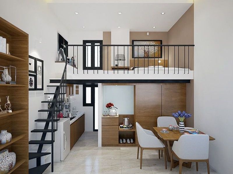 thiết kế nhà 30m2 có gác lửng