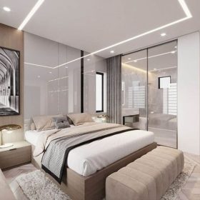 thiết kế phòng ngủ 20m2 có toilet