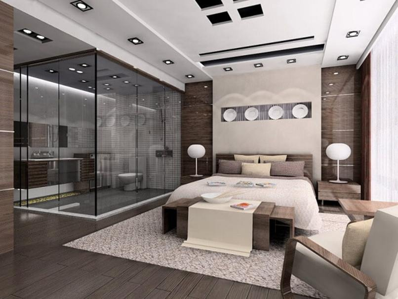 thiết kế phòng ngủ 30m2 có toilet 