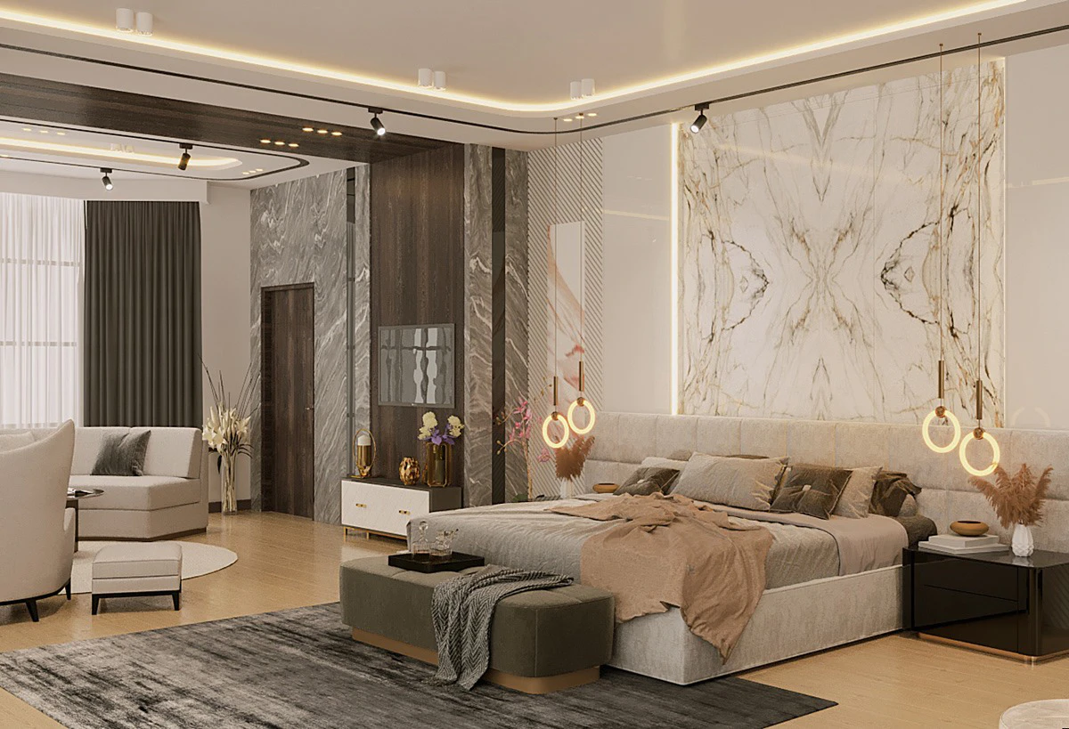 thiết kế phòng ngủ 30m2 có toilet 