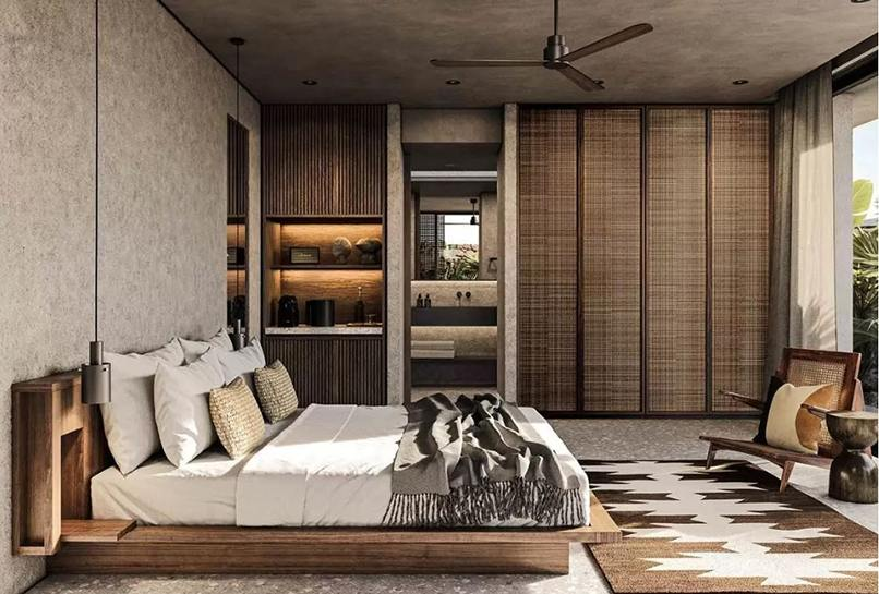 thiết kế phòng ngủ 30m2 có toilet 