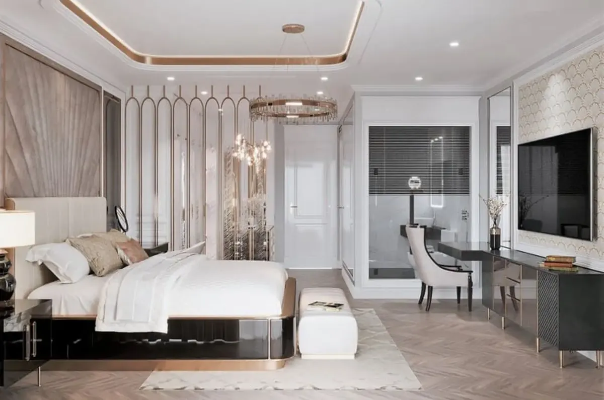 thiết kế phòng ngủ 30m2 có toilet 