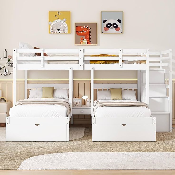 thiết kế phòng ngủ cho 3 bé gái
