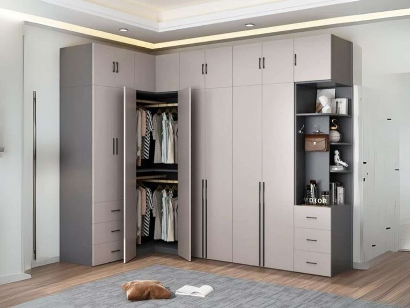 mẫu tủ quần áo góc tường