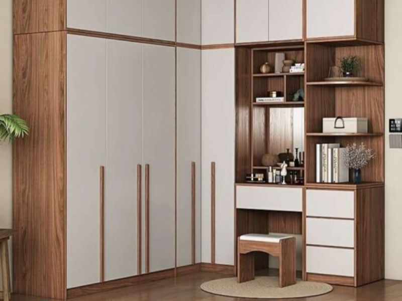 mẫu tủ quần áo góc tường
