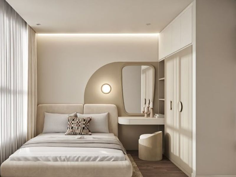 bàn trang điểm kết hợp tủ quần áo