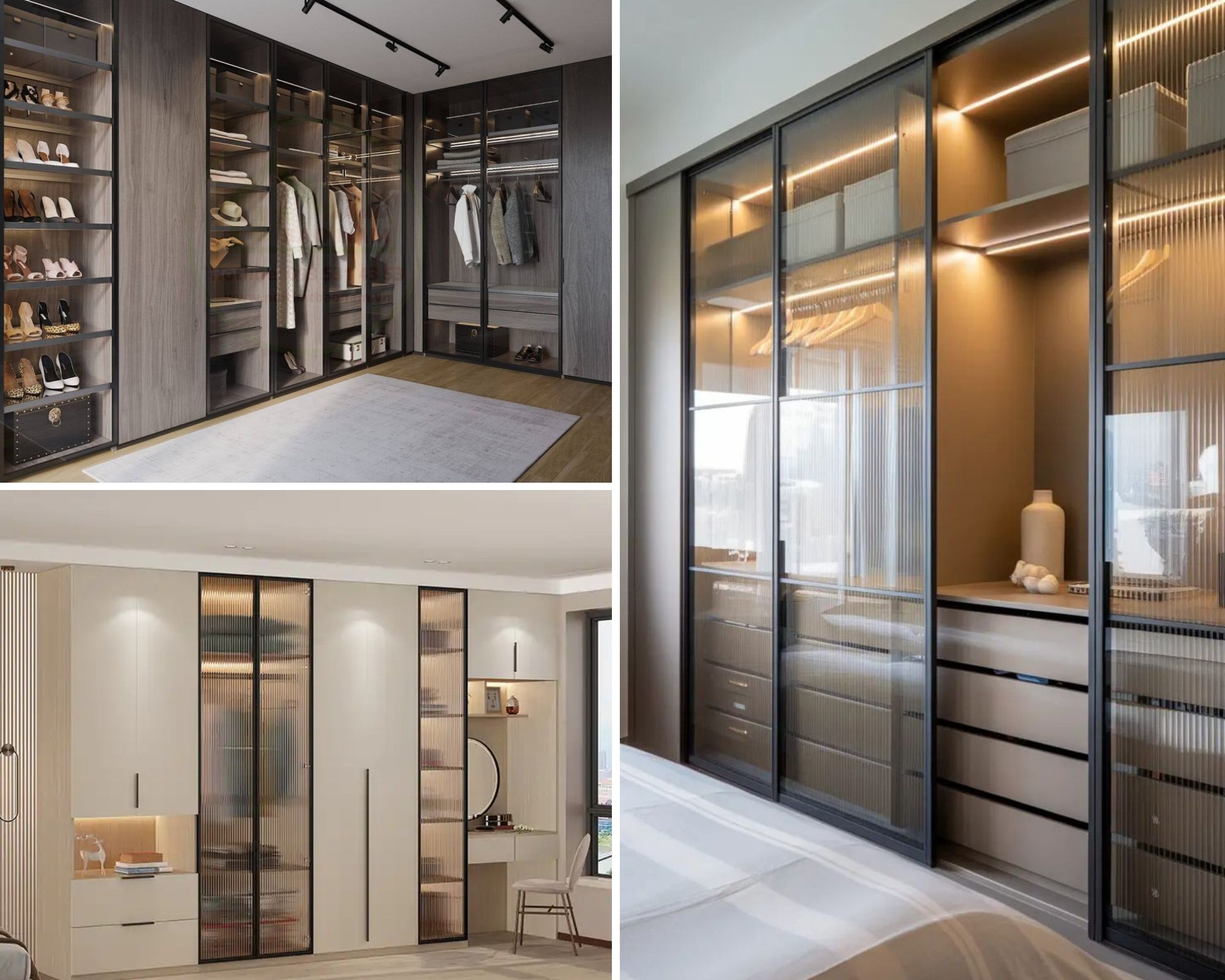 Tủ áo kịch trần cánh lùa