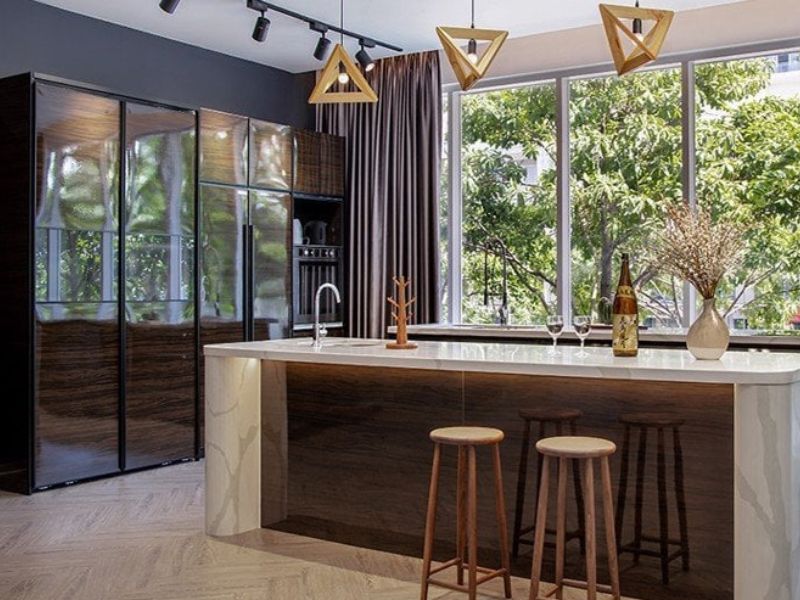 kích thước quầy bar bếp