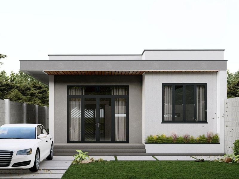 thiết kế nội thất nhà cấp 4 2 phòng ngủ
