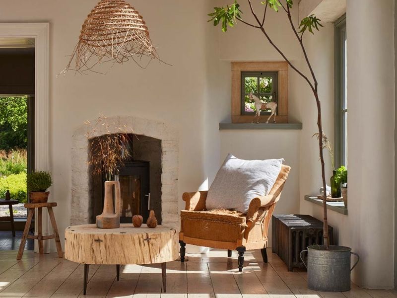 phòng khách vintage