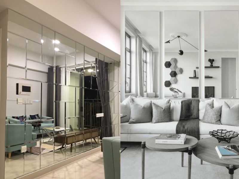 trang trí tường phòng khách