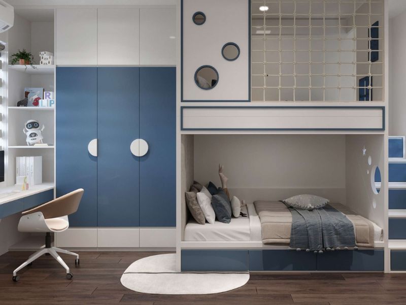 giường thông minh kết hợp bàn học
