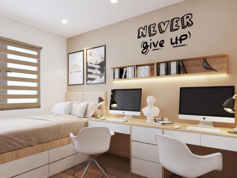 bàn học kết hợp giường ngủ