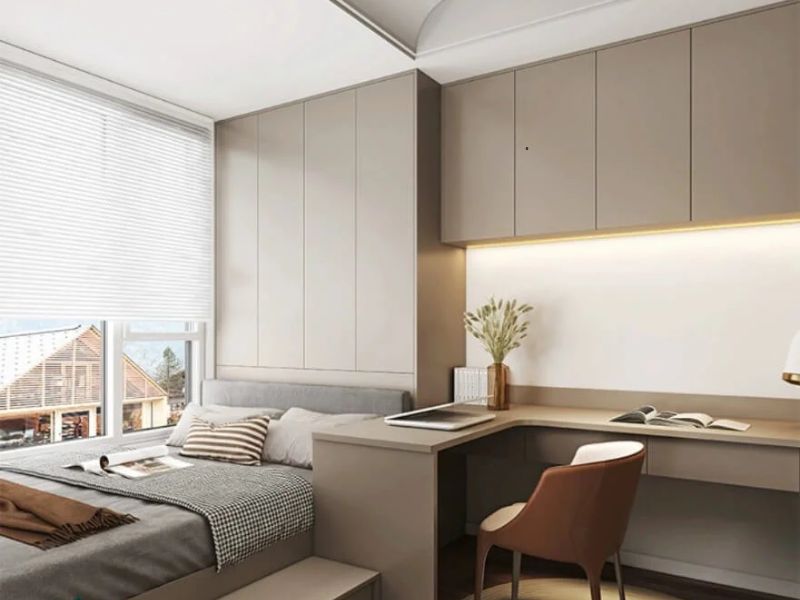 giường ngủ kết hợp bàn làm việc