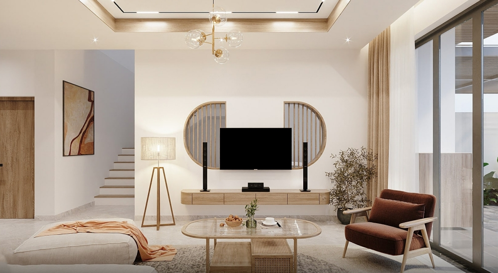 cách phối màu sơn phòng khách