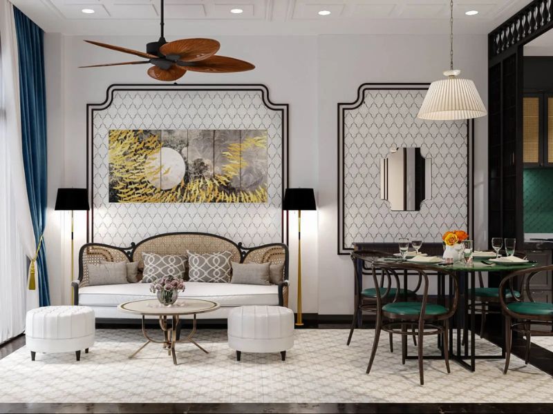 phong cách nội thất indochine