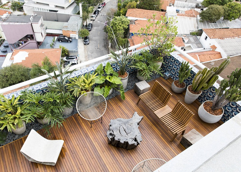 sân thượng cho nhà phố