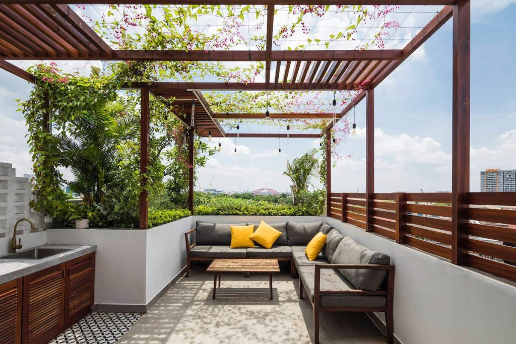 sân thượng đẹp cho nhà phố
