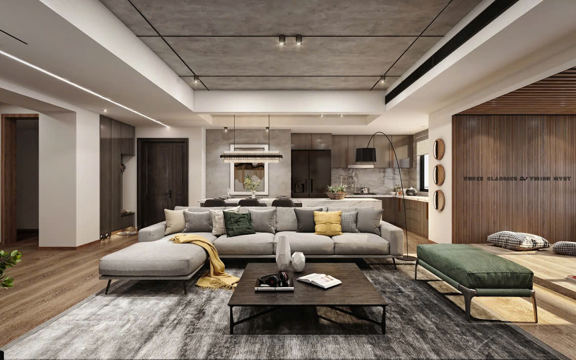 thiết kế căn hộ 120m2 3 phòng ngủ