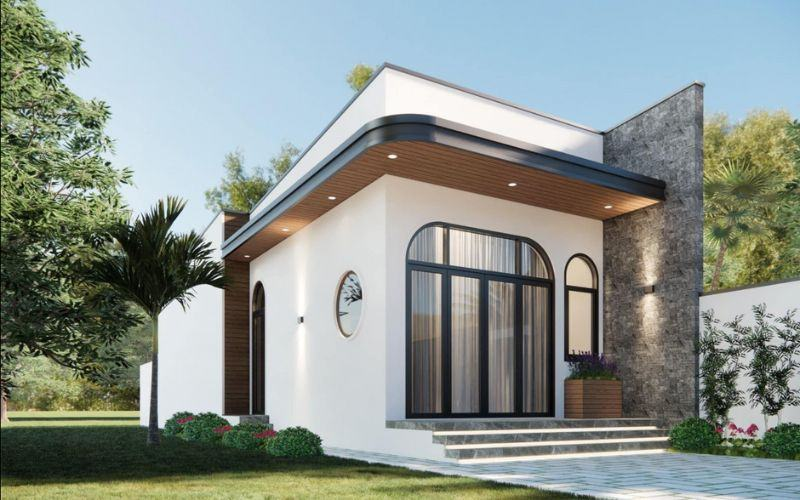 mẫu nhà cấp 4 60m2 2 phòng