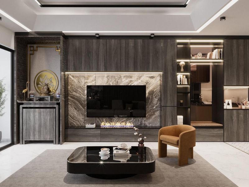 thiết kế phòng khách 4x4