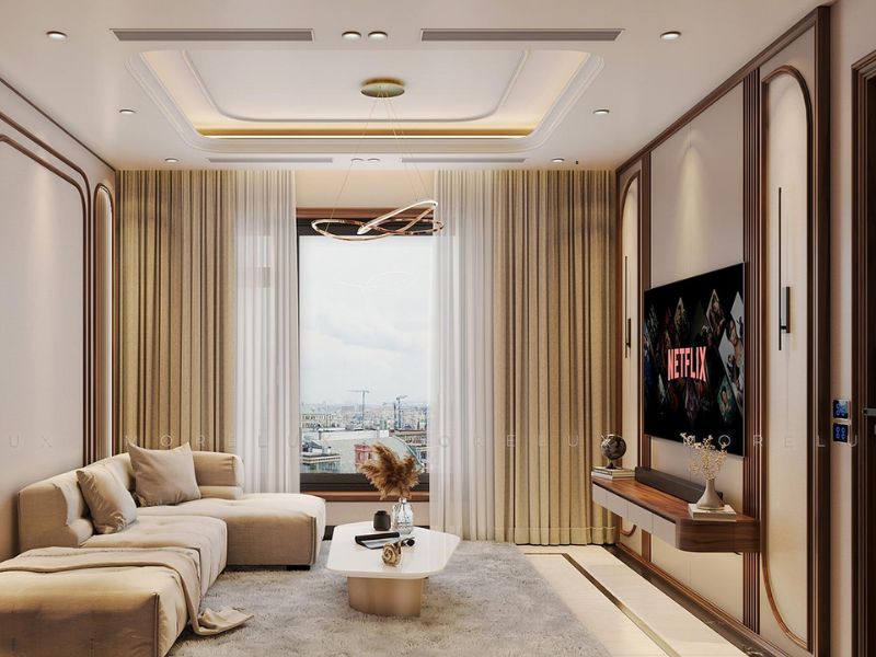 thiết kế phòng khách 4x4