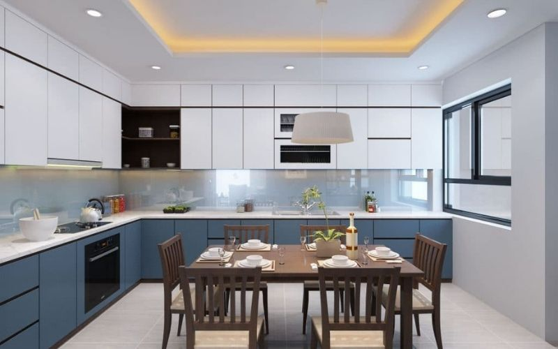 mẫu trần thạch cao phòng bếp đẹp