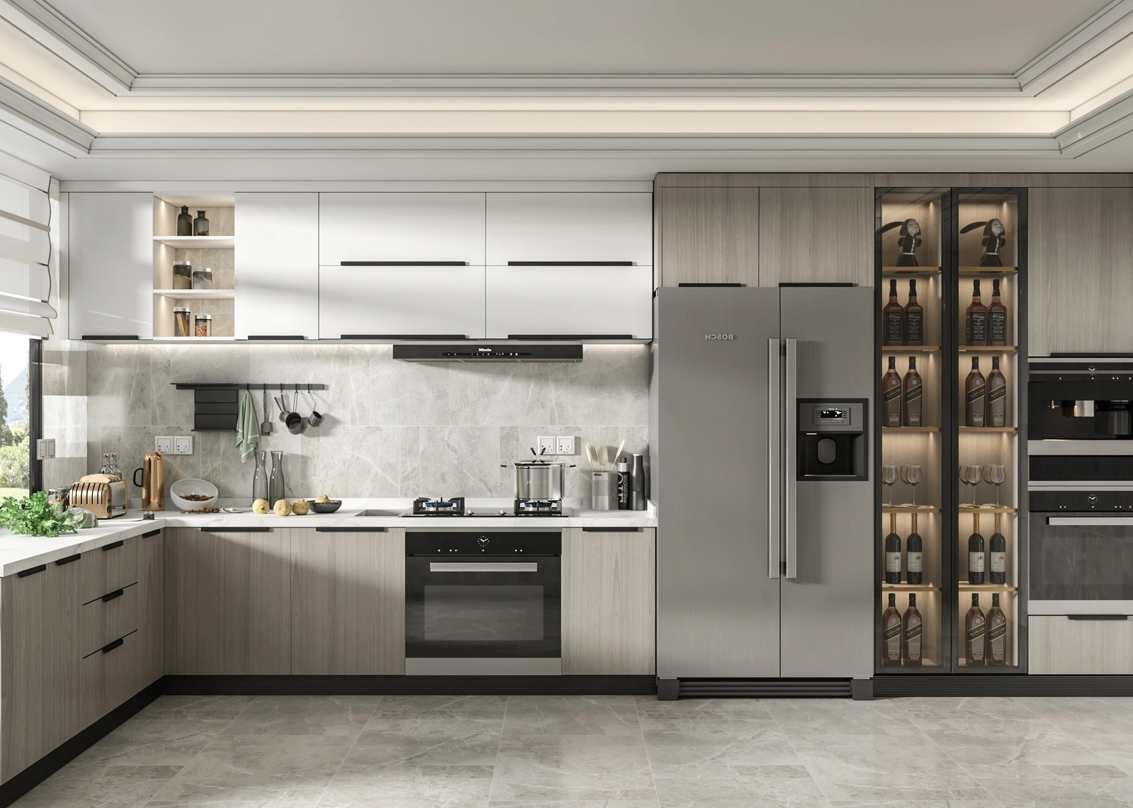 Tủ rượu phòng bếp