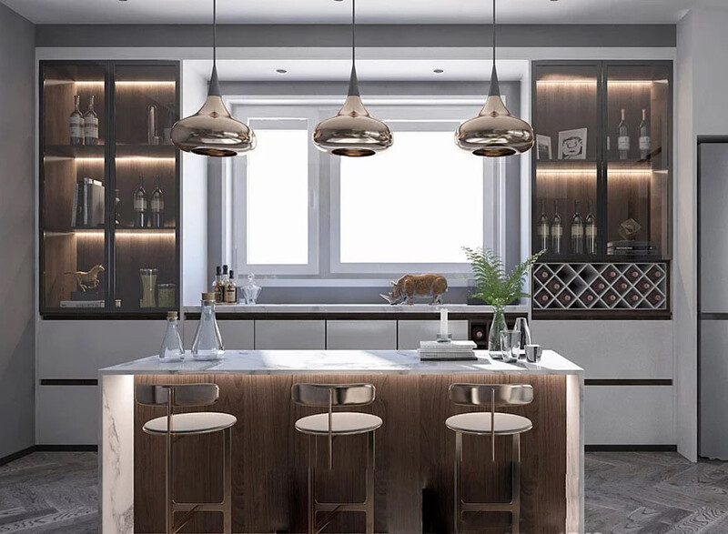 Tủ rượu phòng bếp