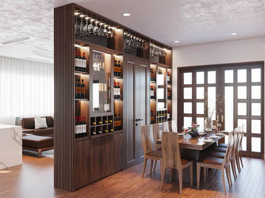 Tủ rượu phòng bếp